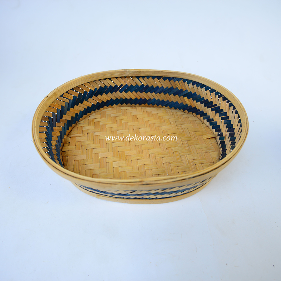 Bamboo Woven Basket Oval Shape